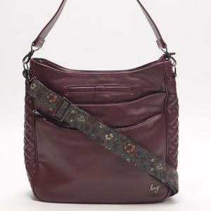 Lug Classic Vegan Leather Messenger w/Crossbody Strap  2 Straps